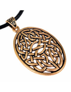 Pendentif Ovale Noeud Ajouré Celtique