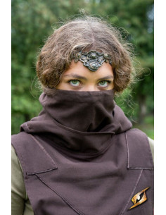 Robe médiévale femme Rebel Adelina en marron foncé 2