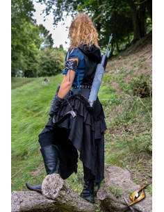 Robe médiévale femme Rebel Adelina en noir 2