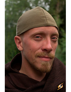 Casquette médiévale Baldur en vert olive