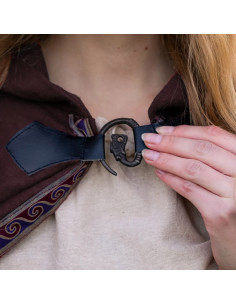 Cape médiévale en laine avec broderie modèle Daniel,... 2