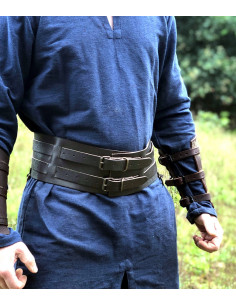 Ceinture viking modèle Solveig, couleur marron foncé