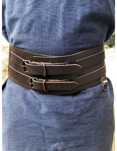 Ceinture viking modèle Solveig, couleur marron foncé 2
