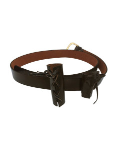 Ceinture médiévale avec porte-dague et porte-épée