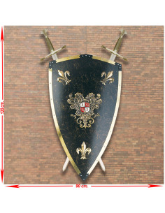 Panoplie Médiévale 2 Épées + Bouclier Carlos V
