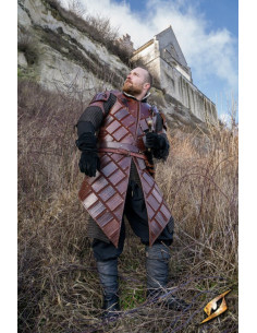 Armure de brigantin du guerrier bûcheron en brun foncé