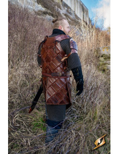 Armure de brigantin du guerrier bûcheron en brun foncé 2