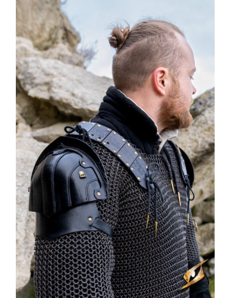 Jeu d'épaulettes de bûcheron en cuir...