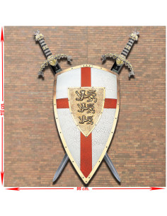 Panoplie de Richard Cœur de Lion avec son Bouclier et ses...