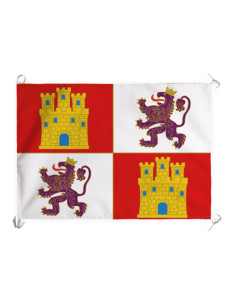 Bannière-drapeau médiéval de la couronne de Castille....