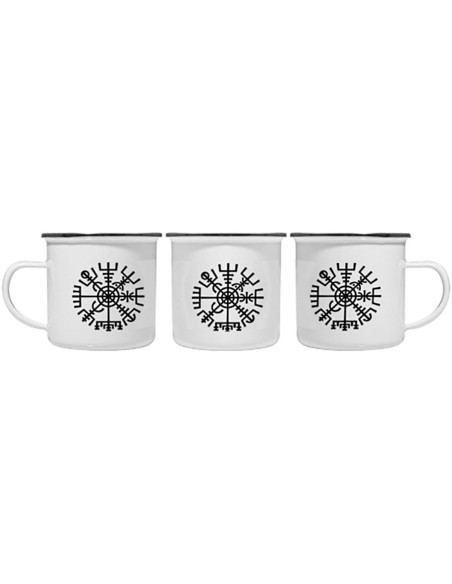 Coupe Celtic Vegvisir en laiton émaillé