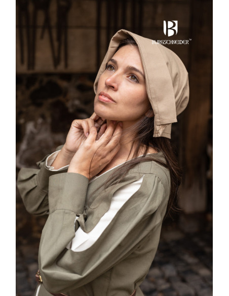 Bonnet médiéval femme Helga cap,...