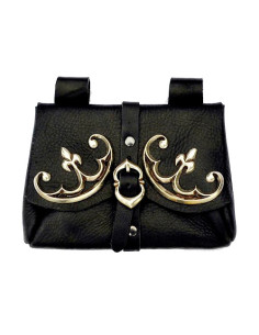 Sac de ceinture médiéval, XIIe-XIVe siècles (18x13 cm.) 2