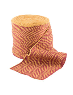 Winingas torsadées vikings, couleur moutarde-rouge