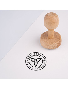 Tampon et tampon encreur avec Celtic et Viking Triquetra,...