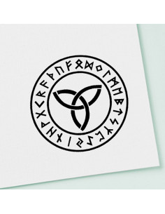 Tampon et tampon encreur avec Celtic et Viking Triquetra,... 2