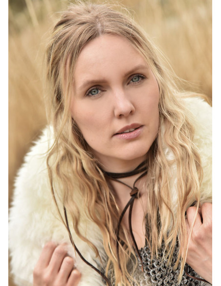 Epaulière Viking en cuir d'agneau,...