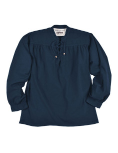 Chemise bleu pirate Ludwig en coton 2