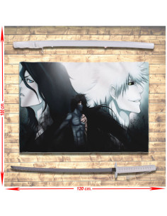 Bleach Tensa Zangetsu Hollow Ichigo Banner et Katana Pack