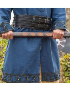 Ceinture viking robuste modèle Anike, couleur noire