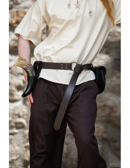 Ceinture en cuir avec motif celtique,...