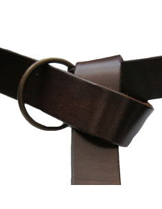 Ceinture en cuir avec motif celtique, couleur marron foncé 2