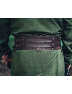 Ceinture viking robuste modèle Anike, marron foncé 2