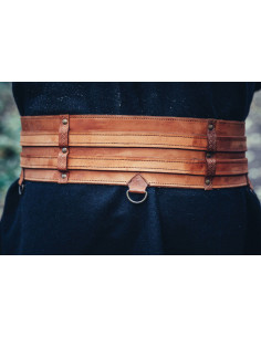 Ceinture forte type Viking modèle Sif, marron cognac 2