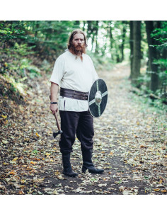 Ceinture robuste de type Viking modèle Sif, marron foncé