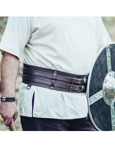 Ceinture robuste de type Viking modèle Sif, marron foncé 2