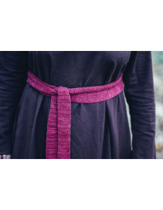Longue ceinture médiévale en coton rouge 2