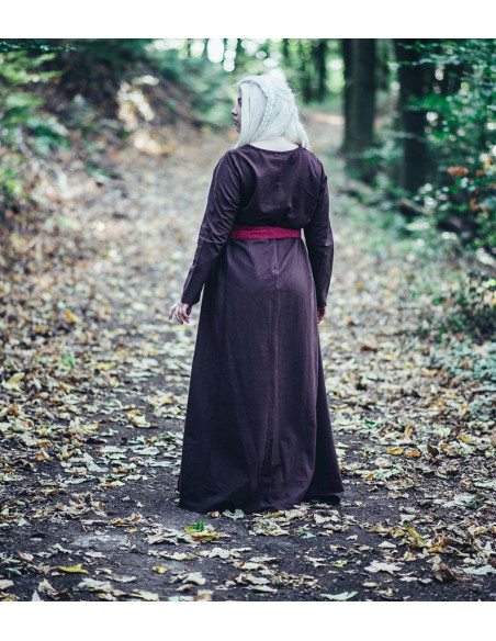 Longue ceinture médiévale en coton rouge