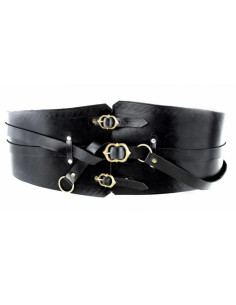 Ceinture médiévale type Corset modèle Audrey, couleur noire