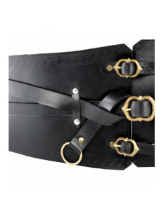 Ceinture médiévale type Corset modèle Audrey, couleur noire 2