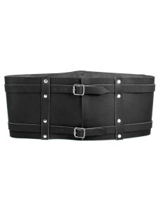 Ceinture viking large Joon, cuir noir