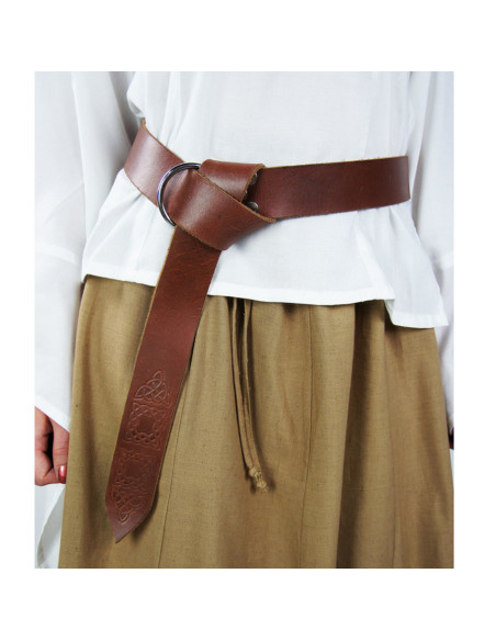Ceinture en cuir avec motif celtique,...