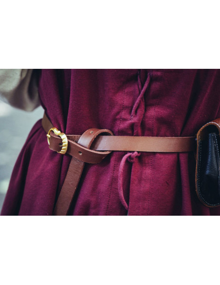 Ceinture médiévale étroite en cuir,...