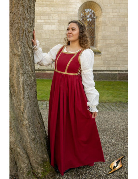 Robe Médiévale Lucrecia Empereur Rouge
