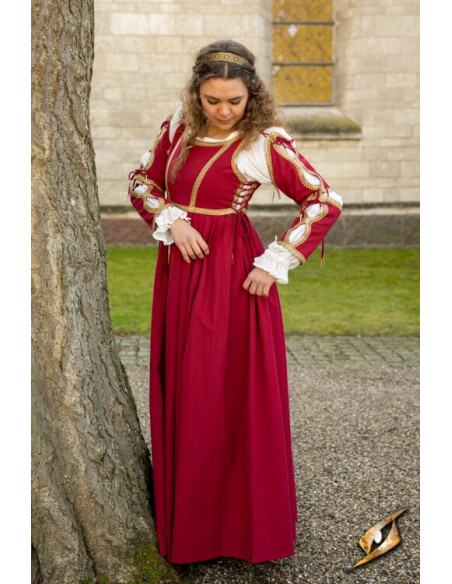 Robe Médiévale Lucrecia Empereur Rouge