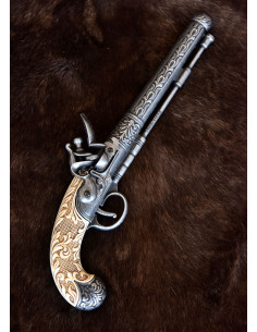 Pistolet Belge, Liège, silex, fin XVIIIe siècle 2