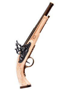 Pistolet à silex anglais, Hadley, couleur ivoire, année 1760