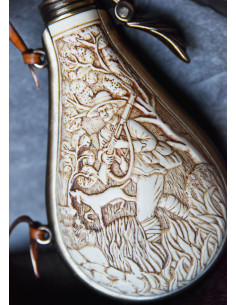 Boîte à poudre en ivoire pour armes à silex 2