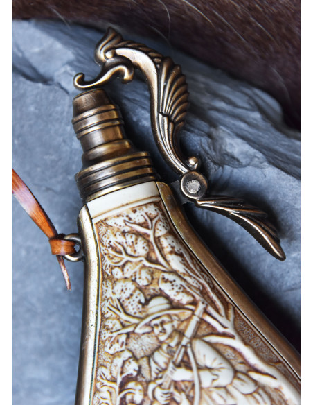 Boîte à poudre en ivoire pour armes à...