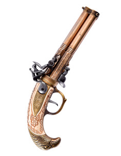 Pistolet à silex Augsbourg à 3 canons, S. XVIII