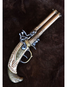 Pistolet à silex Augsbourg à 3 canons, S. XVIII 2