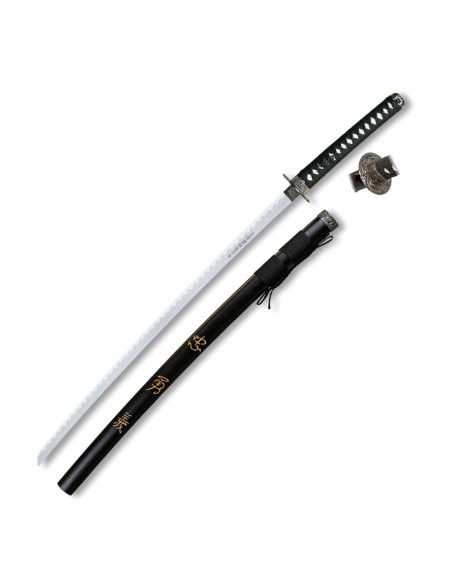 Katana noir Tole10 avec support de...