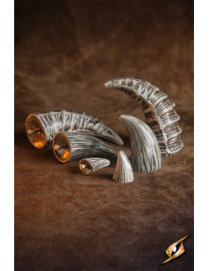 Ensemble de 6 cornes de démon à monter, finition Dark Bone