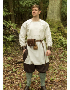 Tunique viking à manches longues modèle Viborg, blanc... 2