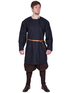 Tunique viking manches longues modèle Viborg, noir