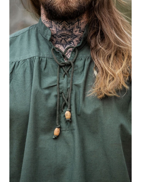 Chemise médiévale verte sans manches,...